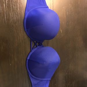 VICTORIA SECRET Royal Blue Strapless Bikini